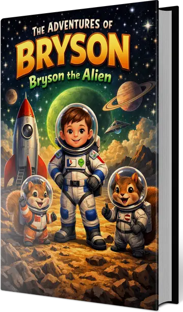 The Adventures of Bryson: Bryson the Alien, shown as a hardcover book