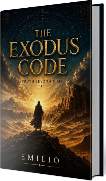 The Exodus Code: Truth Beyond Time by Emilio Degher, shown as a hardcover book