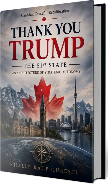Thank You Trump: The 51st State by Khalid Rauf Qureshi, shown as a hardcover book